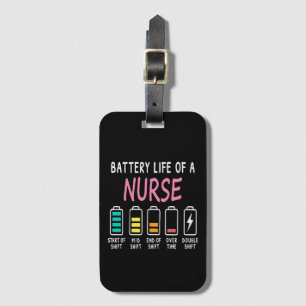 Batteriliv för en sjuksköterskas humordiagram bagagebricka