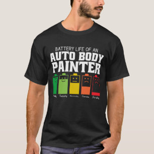 Batterilivslängd för en automatisk kroppsmålare t shirt