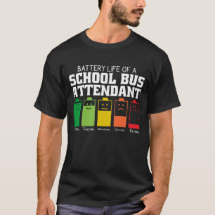 Batterilivslängd för en Buss-skolassistent T Shirt