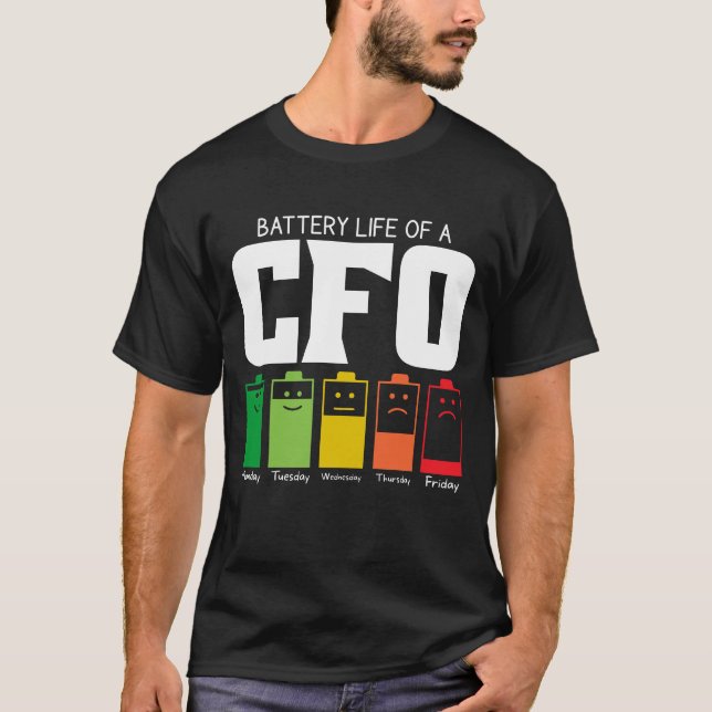Batterilivslängd för en CFO T Shirt (Framsida)