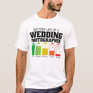 Batterilivslängd för en fotoskrivare i Bröllop T Shirt