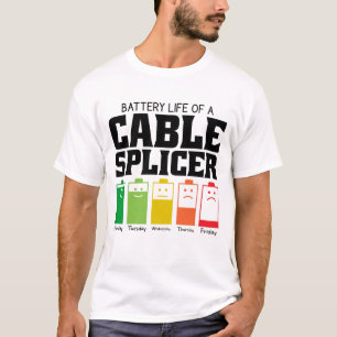 Batterilivslängd för en kabelsplicer t shirt
