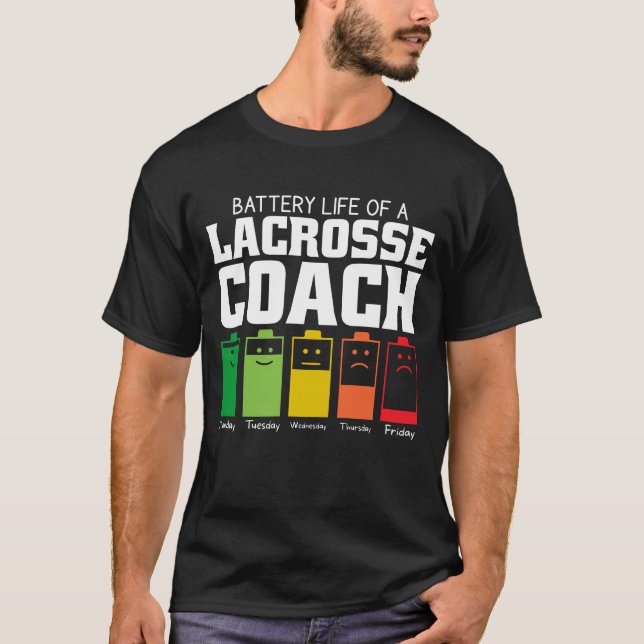 Batterilivslängd för en Lacrosse Coach T Shirt (Framsida)