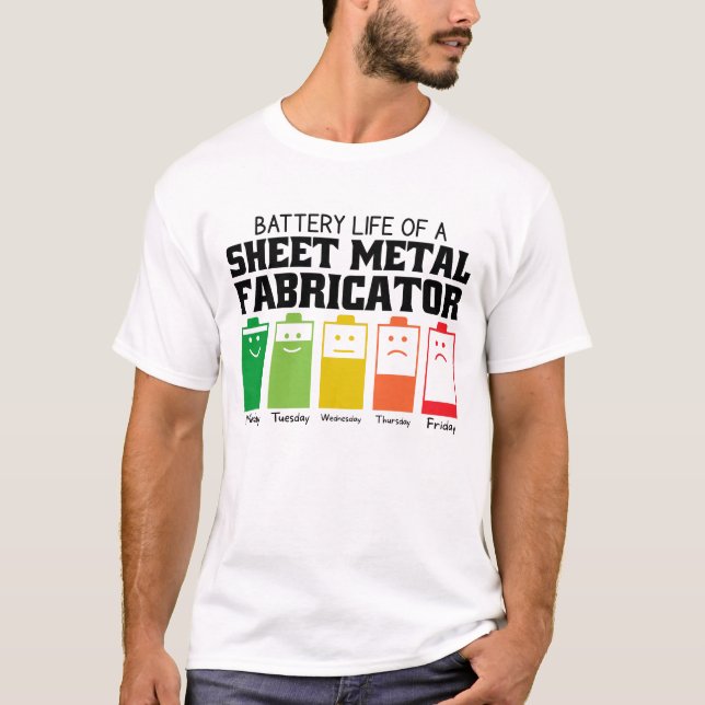 Batterilivslängd för en Lakan-Metall-tillverkare T Shirt (Framsida)