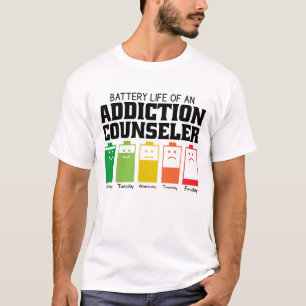 Batterilivslängd för en rådgivare för diagnos t shirt