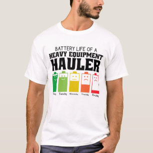 Batterilivslängd för en tung utrustningshandlare t shirt