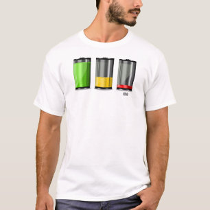Batterinivåer, låg jag t shirt