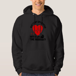 Batteristyrd Pacemaker-mottagare Hjärtattack Hoodie