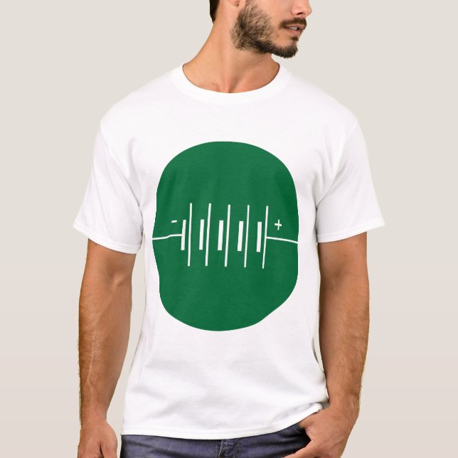 Batterisymbol med cirkel t shirt (Framsida)
