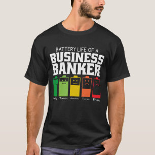 Batteritid för en affärsbank t shirt
