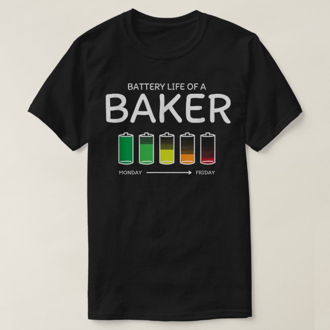 Batteritid för en Baker Friends Baking Buddy Pasto T Shirt (Design framsida)