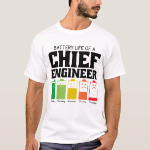 Batteritid för en chef Ingenjör T Shirt
