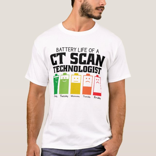 Batteritid för en CT Scan-ingenjör T Shirt (Framsida)
