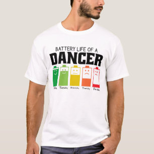 Batteritid för en dansare t shirt