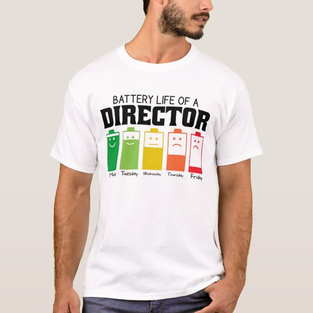 Batteritid för en direktör t shirt (Framsida)