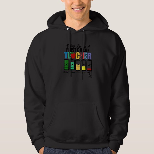 Batteritid för en första Klass-lärare Hoodie (Framsida)