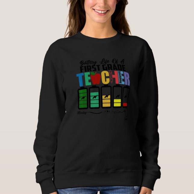 Batteritid för en första Klass-lärare T Shirt (Framsida)