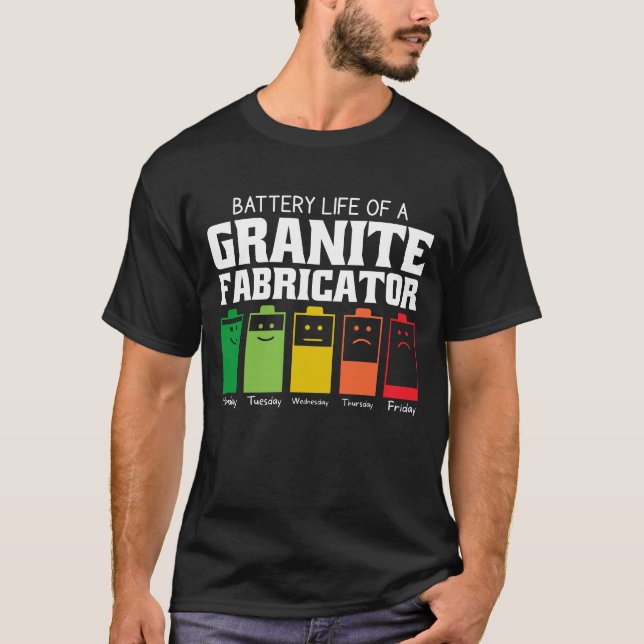 Batteritid för en granitfabricator t shirt (Framsida)