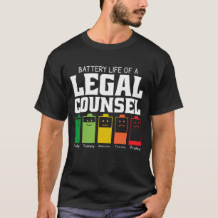 Batteritid för en juridisk rådgivare t shirt