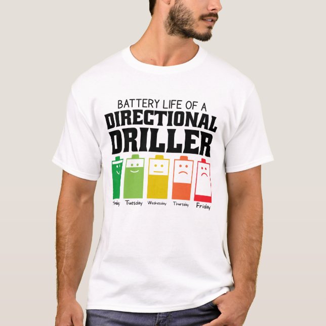Batteritid för en körriktningsvisare t shirt (Framsida)