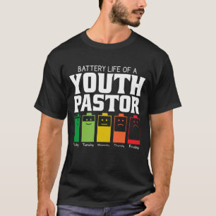 Batteritid för en pastor för ungdom t shirt