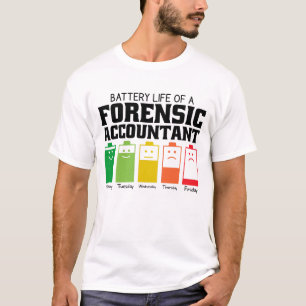 Batteritid för en rättsmedicinsk revisor t shirt