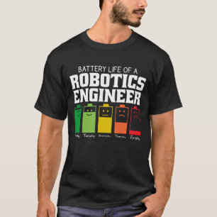 Batteritid för en robotik Ingenjör T Shirt