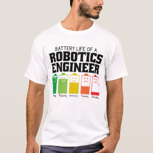 Batteritid för en robotik Ingenjör T Shirt