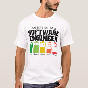 Batteritid för en Software Ingenjör T Shirt