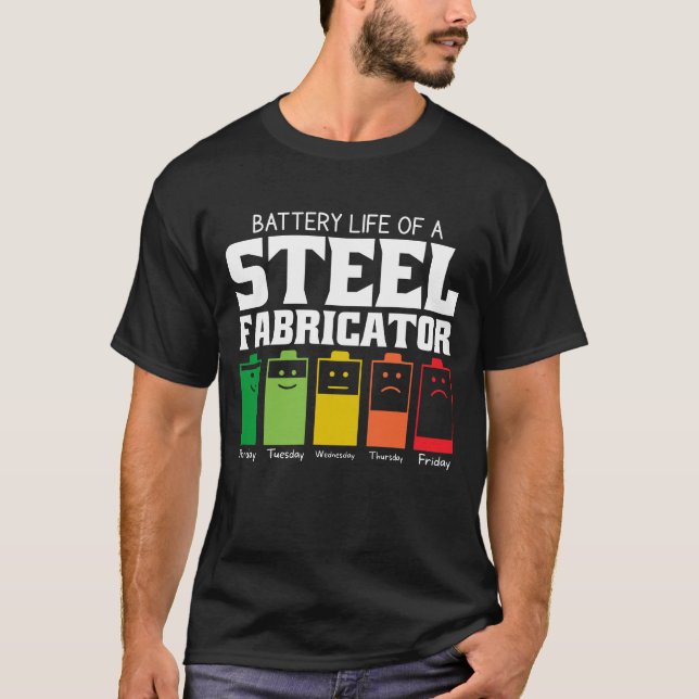 Batteritid för en ståltillverkare t shirt (Framsida)