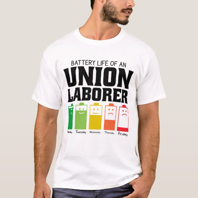 Batteritid för en unionstillverkare t shirt (Framsida)