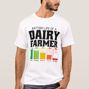 Batteritid för mejeriproducenter t shirt