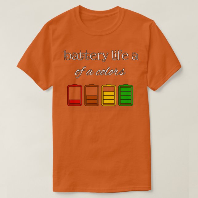 batteritid i färg t shirt (Design framsida)