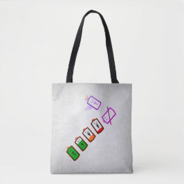 Batteritid - Retro Glowy Färg Mix Edition Tygkasse