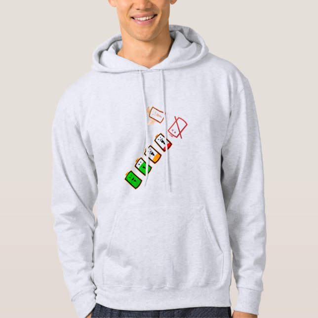 Batteritid - Retro White Edition Hoodie (Framsida)