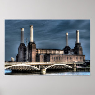 Battersea London landskap affischen Poster