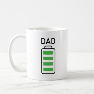 Battery Fullt Mugg - Gift for Pappa, Grandpa