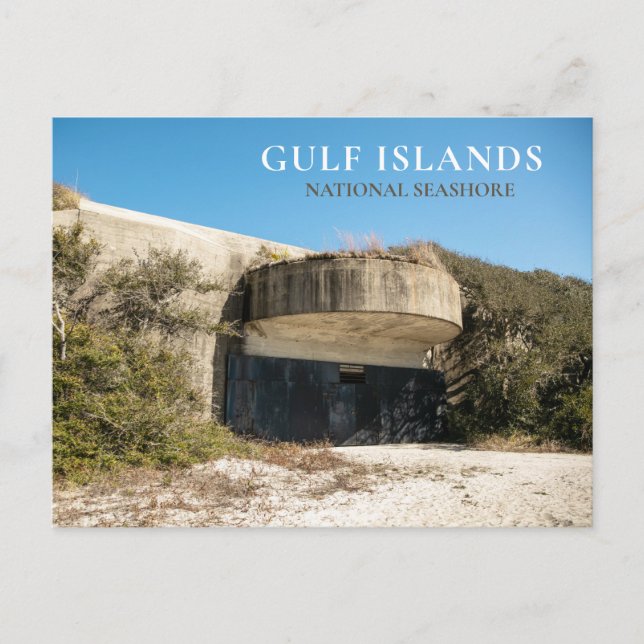 Battery Langdon, Fort Pickens, Bukt Islands NS Vykort (Framsida)