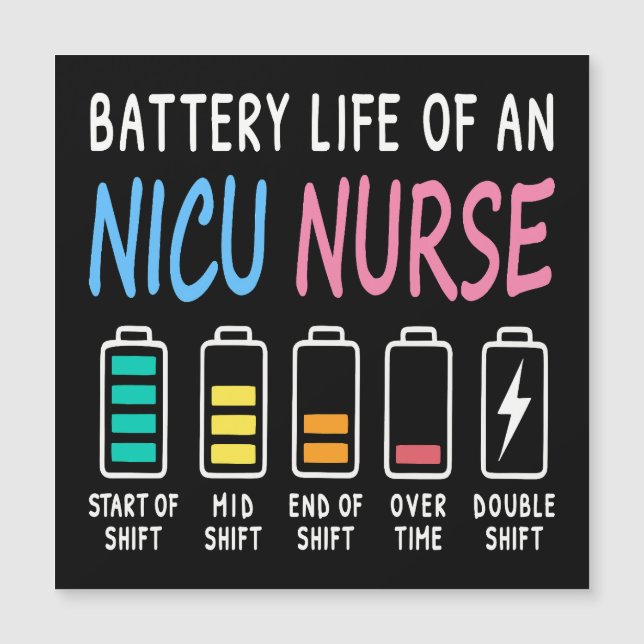 Battery life of a NICU nurse humor chart (Framsida)