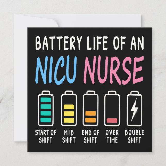 Battery life of a NICU nurse humor chart (Framsida)