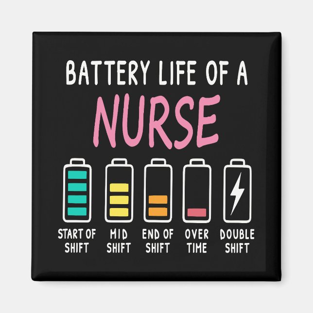 Battery life of a nurse humor chart magnet (Framsidan)