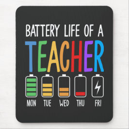 Battery Life of a Teacher Women's Mouse Pad Musmatta