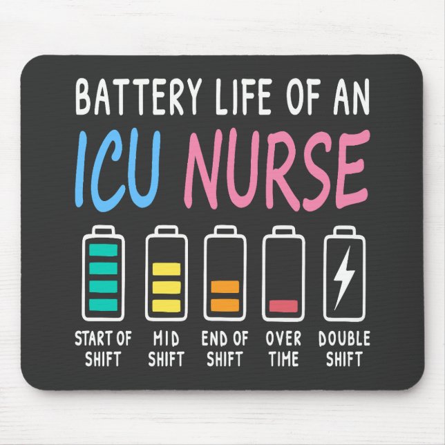 Battery life of an ICU nurse humor chart Musmatta (Framsidan)