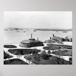 Battery & Old Castle Garden Poster