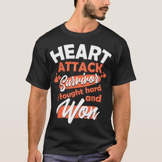 Battery Operated Pacemaker Recipient Heart Attack  T Shirt (Framsida)