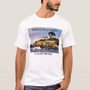 Battery Point Light, Kalifornien Shirt Tee
