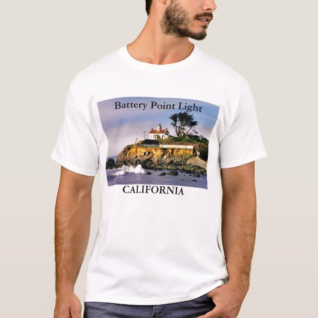 Battery Point Light, Kalifornien Shirt Tee (Framsida)
