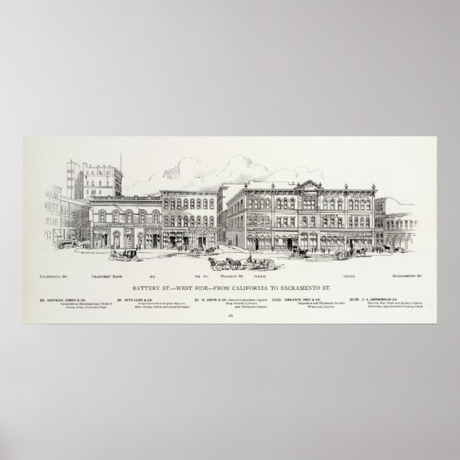 Battery Väster side California och Sacramento Poster (Framsidan)