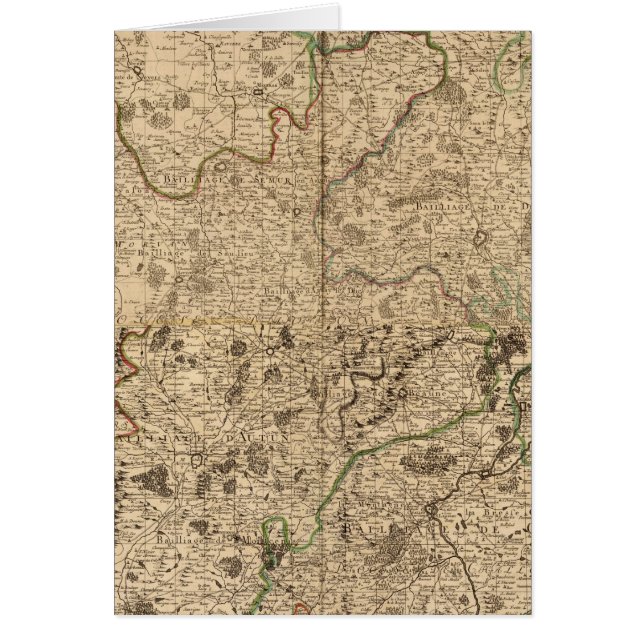 Battfält och romerska vägar hälsningskort (Framsidan)