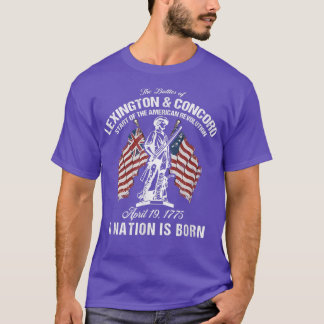 Battlar av Lexington och Concord American Revoluti T Shirt
